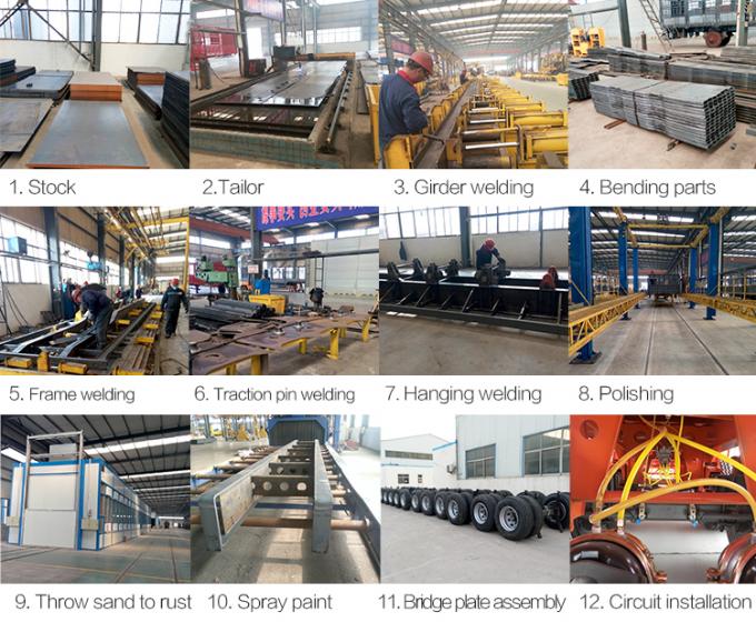 CIMC hydraulischer Leiter-Bagger-Lader-Hochleistungstransport-niedriger Bett-halb Anhänger