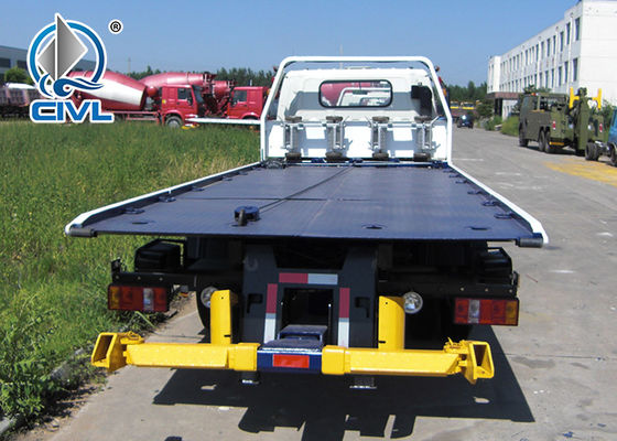 5 Tonnen-Flachbettabschleppwagen weiße Howo-Hindernis-Hochleistungsabschleppwagen im Flachbettwrecker-Fördermaschinen-Straßen-Rettungsfahrzeug