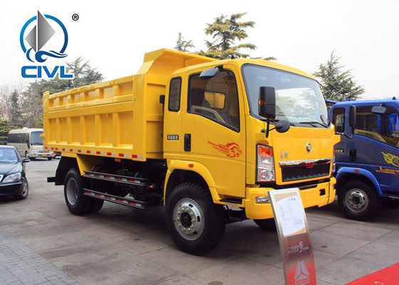 4 Rad-Mini Light Dump Truck Light-Aufgabe tauscht Sicherheit 1-10 Tonnen gelbe Farbfeuergebührenhandels-LKW