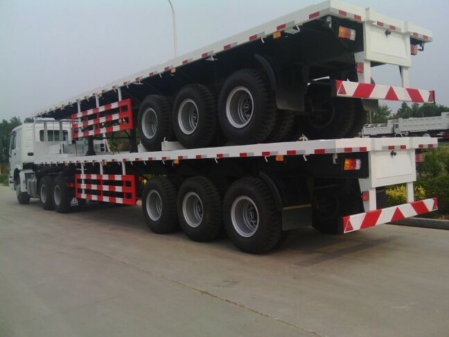 Flachbett-Plattform-halb Anhänger für Behälter 25 - schwerer LKW-Transport 40T CImc